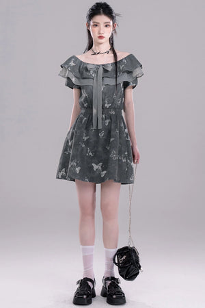 Summer Butterfly Denim Dress