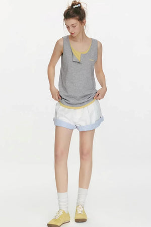 Summer Flavor Color-Blocked Vest