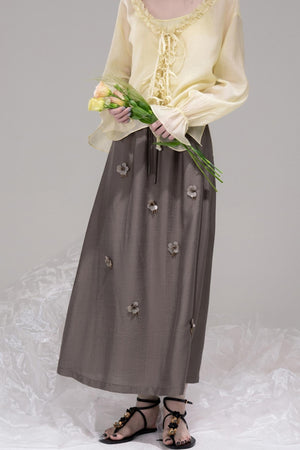 Summer Floral A-Line Skirt