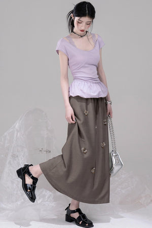 Summer Floral A-Line Skirt