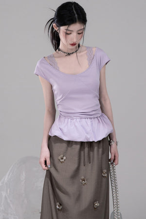 Summer Floral A-Line Skirt