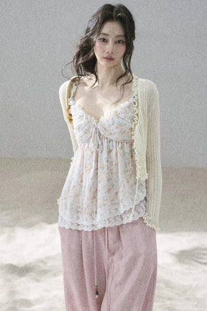 Summer Floral Lace Top