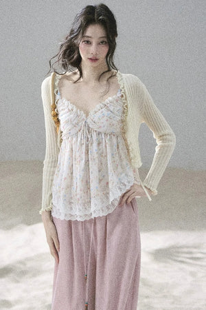 Summer Floral Lace Top