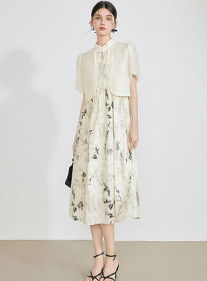 Summer Floral Slip Dress Set