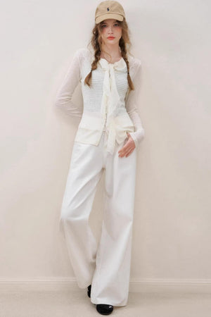 Summer High-Waist Denim Trousers