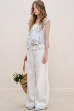 Summer High-Waist Denim Trousers