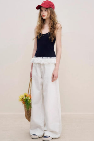 Summer High-Waist Denim Trousers