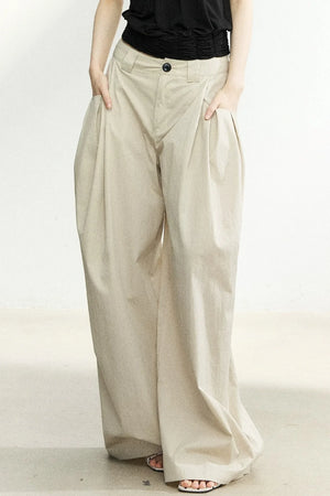 Summer High-Waisted Wide-Leg Pants
