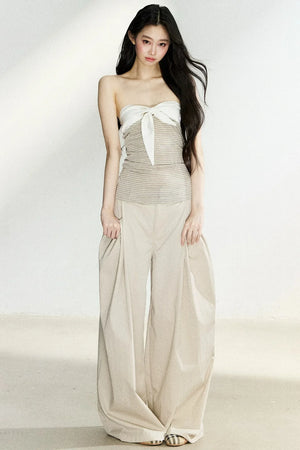 Summer High-Waisted Wide-Leg Pants