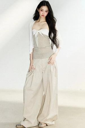 Summer High-Waisted Wide-Leg Pants