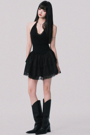 Summer Lace Black Dress
