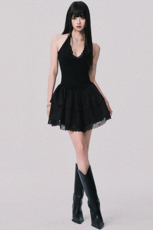 Summer Lace Black Dress