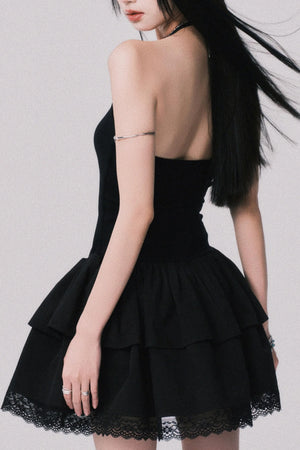 Summer Lace Black Dress