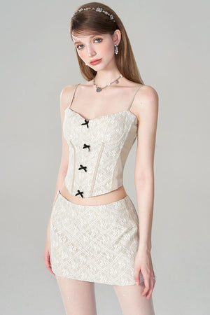 Summer Lace Halter Skirt Set-Up