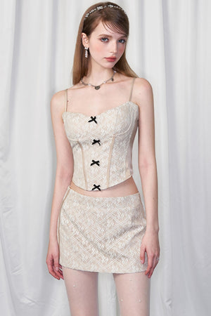 Summer Lace Halter Skirt Set-Up