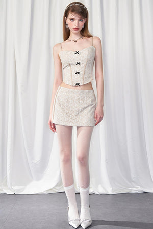 Summer Lace Halter Skirt Set-Up