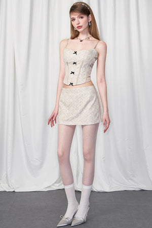 Summer Lace Halter Skirt Set-Up