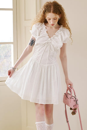 Summer Lace Peplum Dress