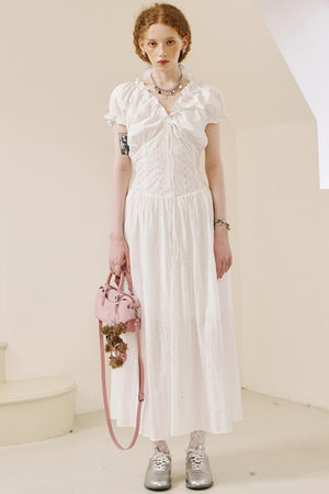 Summer Lace Peplum Dress