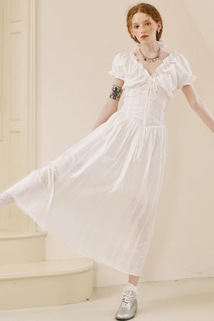 Summer Lace Peplum Dress