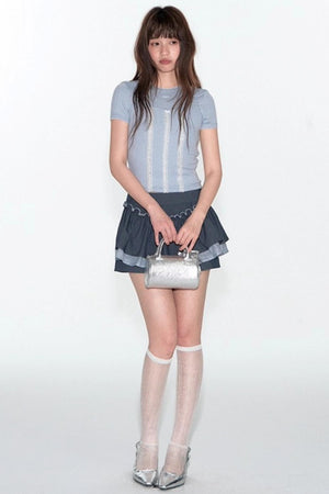 Summer Lace Suspenders Cropped Vest