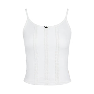 Summer Lace Suspenders Cropped Vest