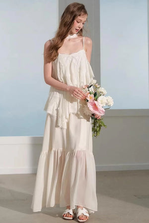 Summer Lace Top Vacation Set-Up