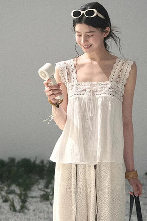 Summer Lace Transparent Blouse