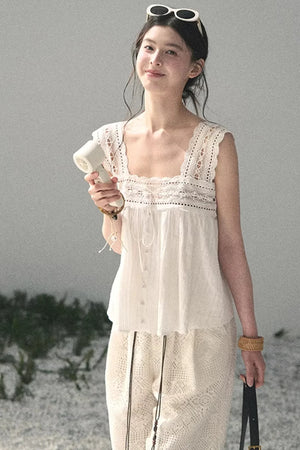 Summer Lace Transparent Blouse