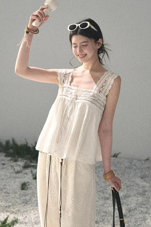 Summer Lace Transparent Blouse