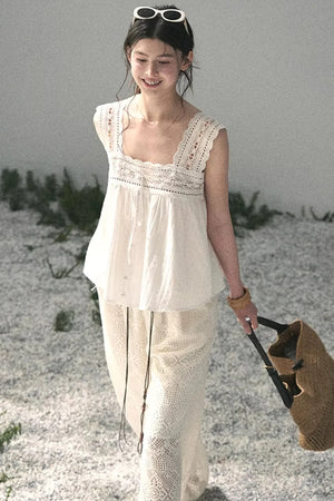 Summer Lace Transparent Blouse