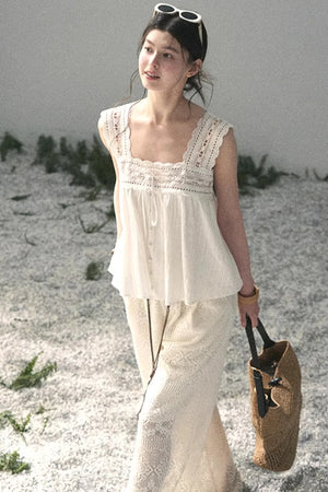 Summer Lace Transparent Blouse