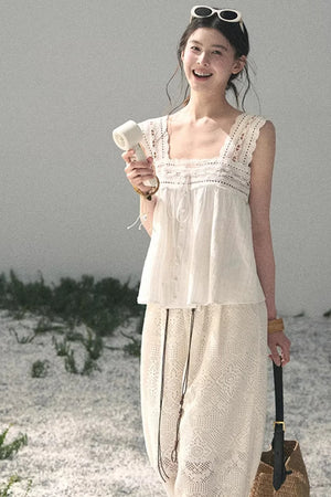 Summer Lace Transparent Blouse