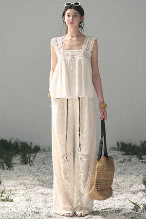 Summer Lace Transparent Blouse