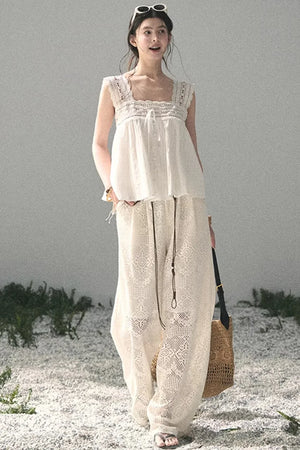 Summer Lace Transparent Blouse