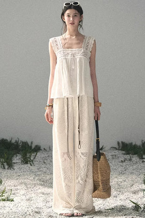 Summer Lace Transparent Blouse