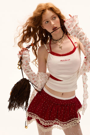 Summer Lace-Up Sleeve Tee