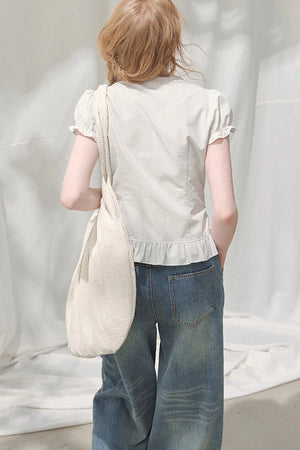 Summer Lace V-Neck Blouse