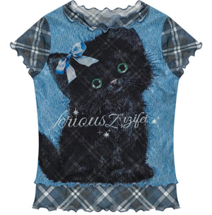 Summer Plaid Mesh Tee