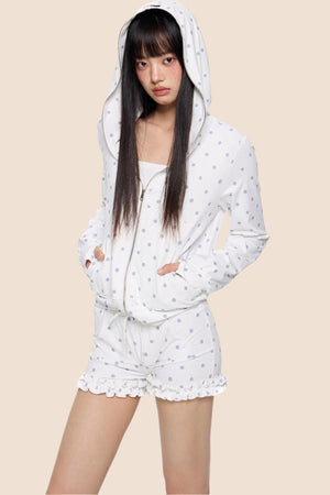 Summer Polka Dot Hoodie Set-Up