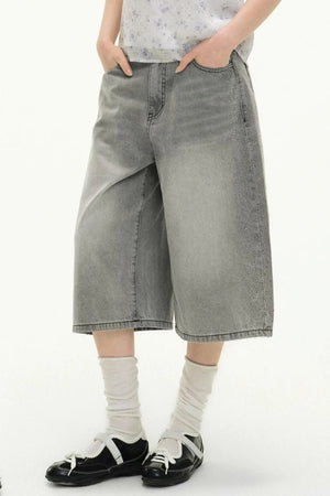Summer Rhinestone Cropped Jeans