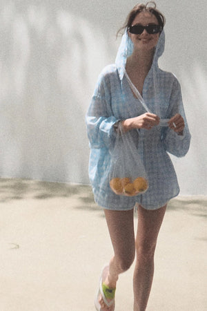 Sun Plaid Shirt & Shorts Set-Up
