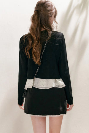 Sun-Protective Lace-Edged Knit Cardigan