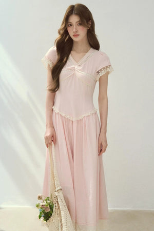 Sunlight Lace Waist-Cinching Dress