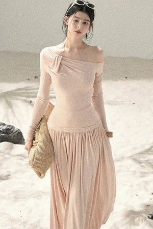 Sunset Elegance Top and Skirt Set-Up
