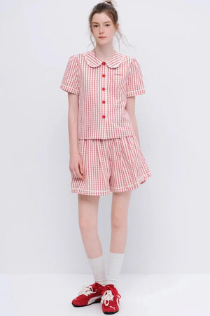 Sunset Island Doll Collar Shirt