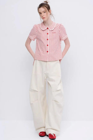 Sunset Island Doll Collar Shirt