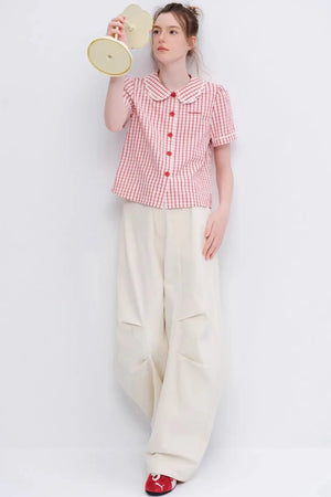 Sunset Island Doll Collar Shirt