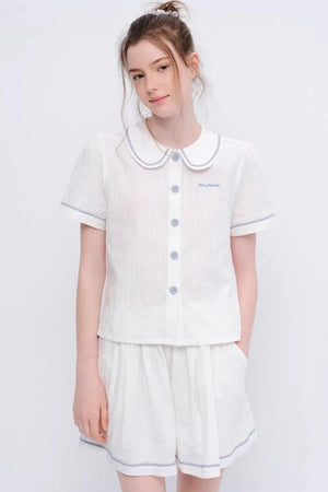 Sunset Island Doll Collar Shirt