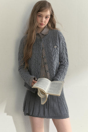 Sunset Pine Forest Wool Sweater
